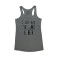 thumbnail image 1 of I just need the lake & beer - wallsparks Crown Hill Brand - funny workout Bridal shower party tank top - Soft Tri-Blend Racerback Tank for Women, 1 of 3