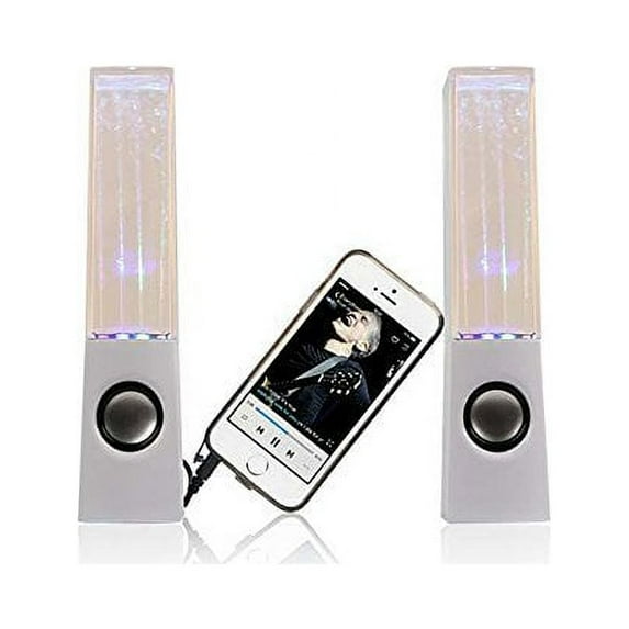 I-kool Water Dancing PC Laptop Speakers Set Of Two Speakers White
