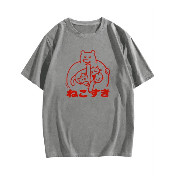 I like Japanese Cats Cotton casual T-shirt