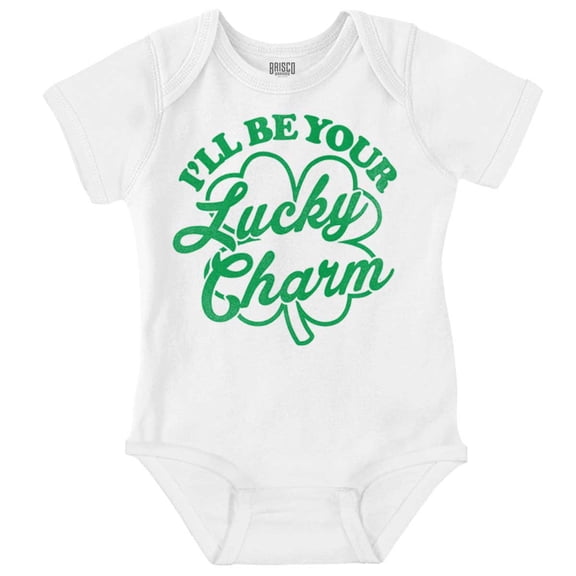 I'll Be Your Lucky Charm Clover Romper Boys or Girls Infant Baby Brisco Brands 24M