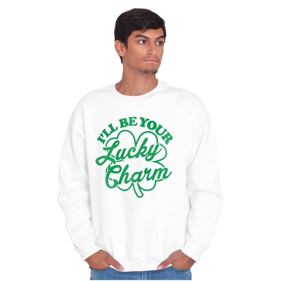 I'll Be Your Lucky Charm Clover Unisex Plus Fleece Graphic Sweatshirt Brisco Brands 4X