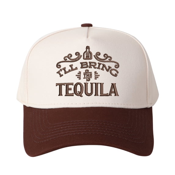 I'll Bring Tequila Embroidered Patchwork Trucker Cap | Adjustable Unisex Snapback, Life of the Party Essential