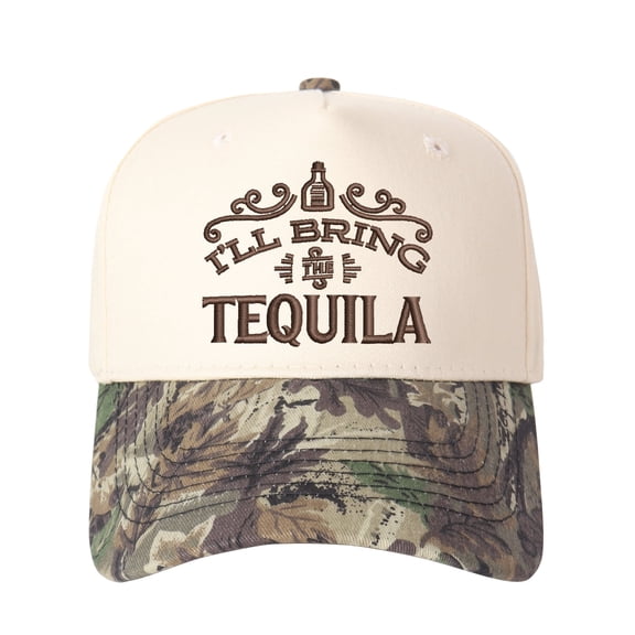 I'll Bring Tequila Embroidered Patchwork Trucker Cap | Adjustable Unisex Snapback, Life of the Party Essential