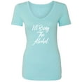 thumbnail image 1 of I'll Bring The Alcohol Womens V-Neck Tee, 1 of 1