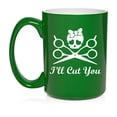 thumbnail image 1 of I'll Cut You Hair Dresser Stylist Ceramic Coffee Mug Tea Cup Gift (15oz Green), 1 of 1