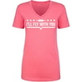 thumbnail image 1 of I'll Fly With You Womens V-Neck T-Shirt, 1 of 2