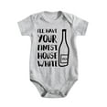 thumbnail image 1 of I'll Have Your Finest House White - Baby Clothes - Funny Newborn Bodysuit Outfits for Boys And Girls Light Gray-style-1 3-6M, 1 of 5