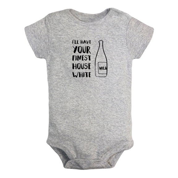 I'll Have Your Finest House White Funny Rompers For Babies, Newborn Baby Unisex Bodysuits, Infant Jumpsuits, Toddler 0-24 Months Kids One-Piece Oufits (Gray, 6-12 Months)