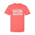 thumbnail image 1 of I'll Try To Be Nicer Adult Humor Graphic Novelty Sarcastic Funny T Shirt XL Coral, 1 of 1