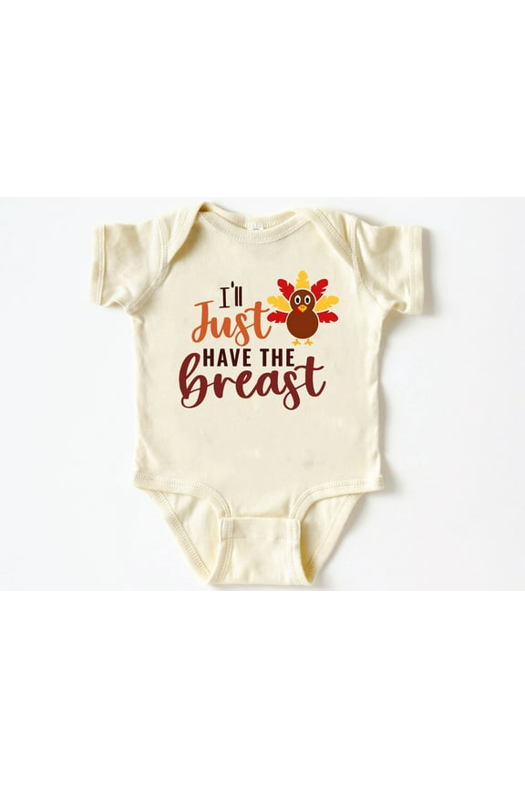 I'll just have the breast Baby Onesie® Funny New Born New Parent Shirt New Mom Gift, Baby Shower Gift Baby Bodysuit, Short Sleeve Tee Bella