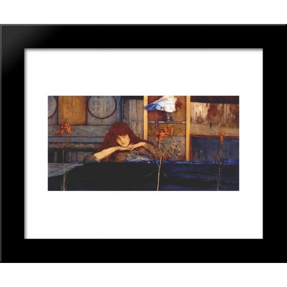 I lock my door upon myself 20x24 Framed Art Print by Fernand Khnopff