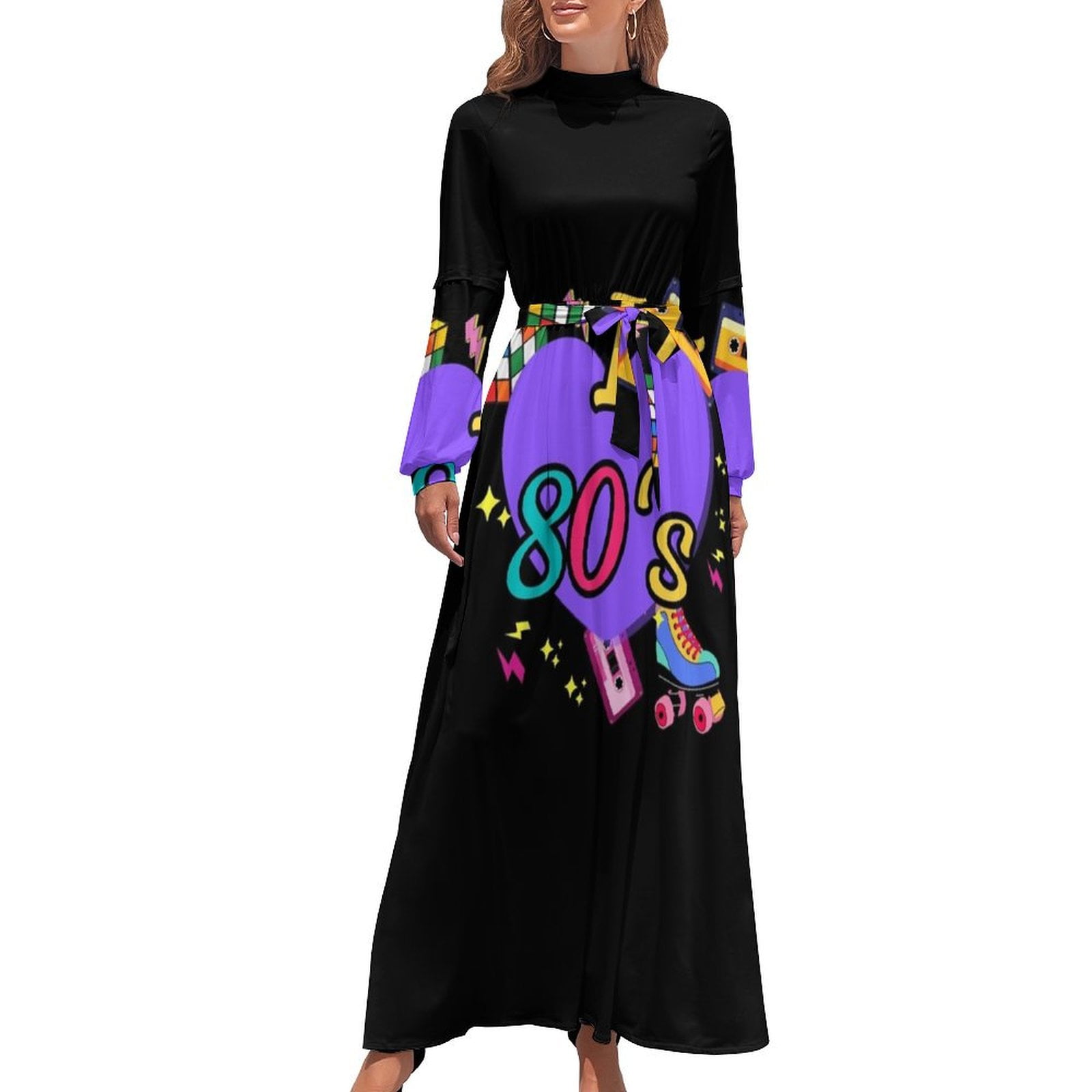 slim fit dress slacks 80s Bubble Dress with Tassels