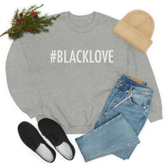 I love Black Love Unisex Sweatshirt S-2XL Black is Beautiful Black Pride