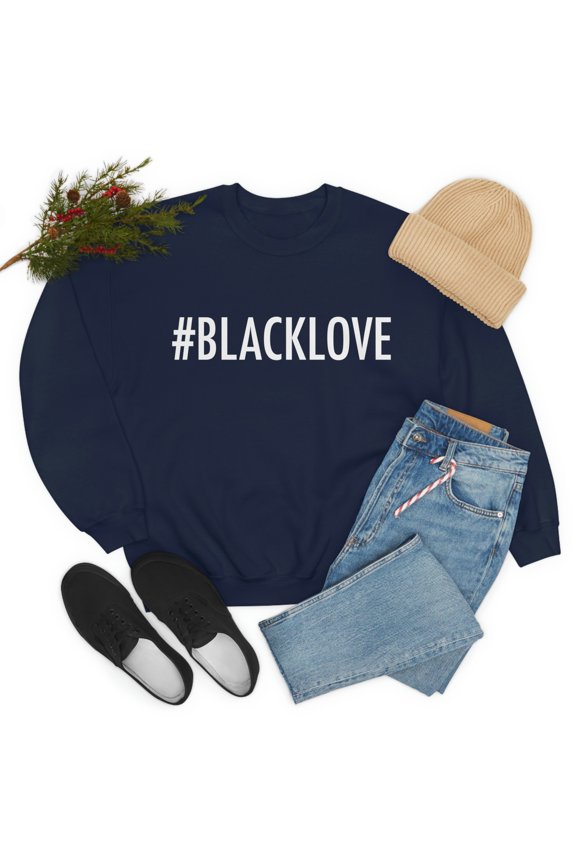 I love Black Love Unisex Sweatshirt S-2XL Black is Beautiful Black Pride