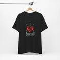 thumbnail image 1 of I love Boxing T-shirt, Boxing Fan T-shirt, Boxing Gloves Printed Unisex T-shirt, Unisex Jersey Short Sleeve Tee, Workout or Casual T-shirt, 1 of 2