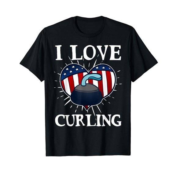 I love Curling Funny Awesome Ice Sport Lover Gift T-Shirt