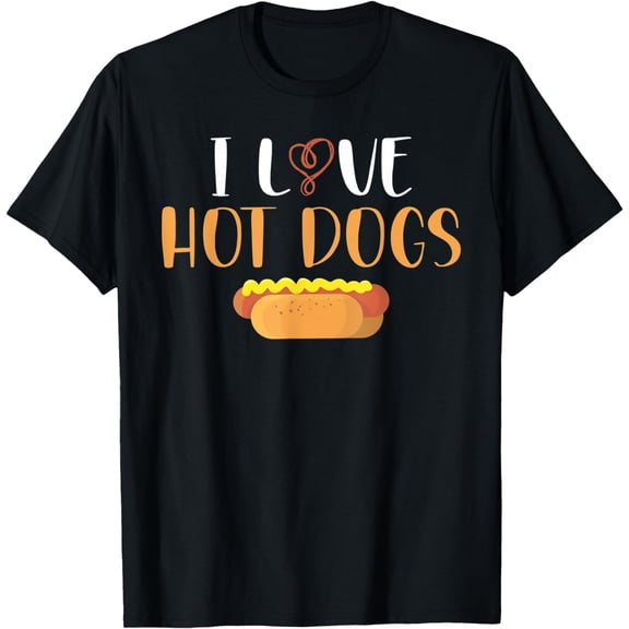 I love Hot Dogs Hotdog Lover T-Shirt mens t shirt，black，women，funny，misfits，men，journey，t-shirt