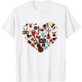 thumbnail image 1 of I love Music Musical instruments Heart Teacher Musician Gift T-Shirt, 1 of 3