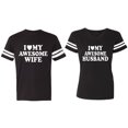 thumbnail image 1 of I love My Awesome Husband wife Matching Couple Cotton Jerseys (Men Black / Women Black) (Men M / Women XXL), 1 of 3