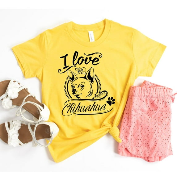 I love My Chihuahua Shirt Dog Lover T-shirt Chihuahua Tshirt Animal I Love My Owner Gift For Him Doggy Rescue Tee Adoption