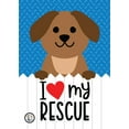 thumbnail image 1 of I love Rescue Garden Flag, 1 of 3
