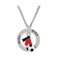 thumbnail image 1 of I love Soccer - Red Heart Wish Affirmation Ring Necklace, 1 of 1