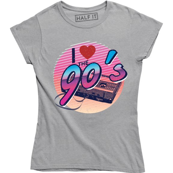 I love The 90's Funny Music Retro cassette Tape Women's T-Shirt