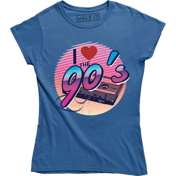 I love The 90's Funny Music Retro cassette Tape Women's T-Shirt
