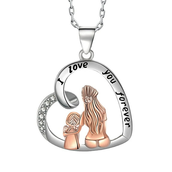 I love You Forever Necklace Best Gift For Mom Daught Love Heart Jewelry Mothers Day Gift Birthday Gifts