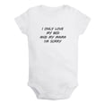 thumbnail image 1 of I only love my bed and my mama Funny Rompers For Babies, Newborn Baby Unisex Bodysuits, Infant Jumpsuits, Toddler 0-12 Months Kids One-Piece Oufits (White, 6-12 Months), 1 of 4