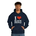 thumbnail image 1 of I love black People Unisex Hoodie, S-5XL Black is Beautiful Black Pride, 1 of 5
