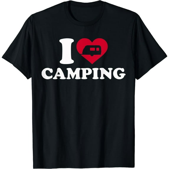 I love camping T-Shirt Black 4X-Large