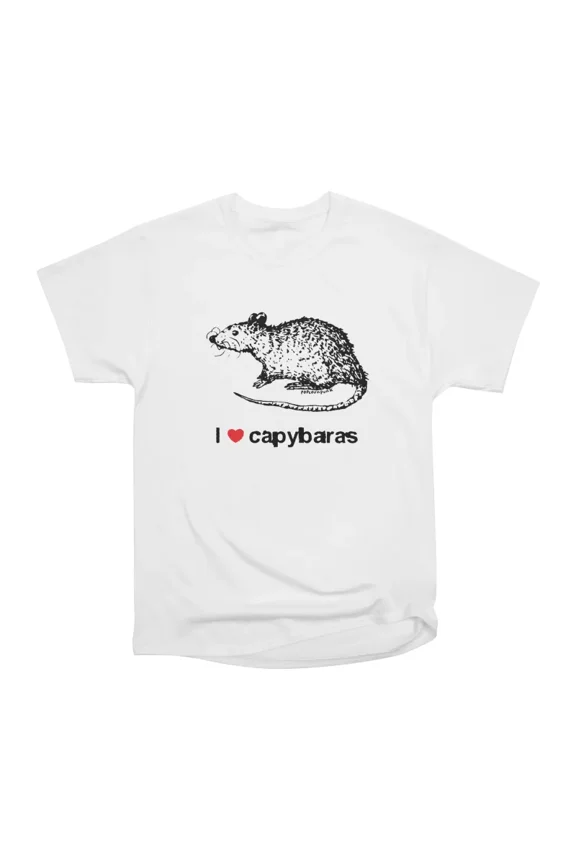 I love capybaras rat T-Shirt Tee Gift For Him Merch For Her Apparel For Friend