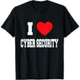 thumbnail image 1 of I love cyber security T-Shirt men and women can wear, black, white, gifts, 1 of 4