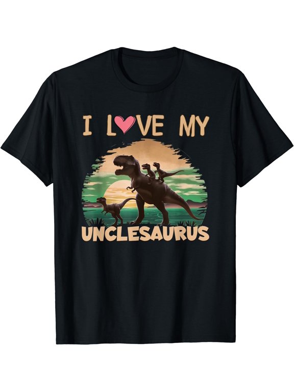 I love my Unclesaurus Uncle Dinosaur Niece Nephew T-Shirt, Unisex T-Shirt