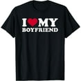 thumbnail image 1 of I love my boyfriend T-Shirt Black Small, 1 of 4