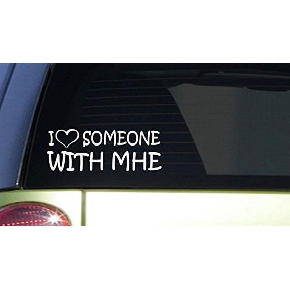 I love someone MHE *I408* 8.5 inch White Sticker multiple hereditary exostoses
