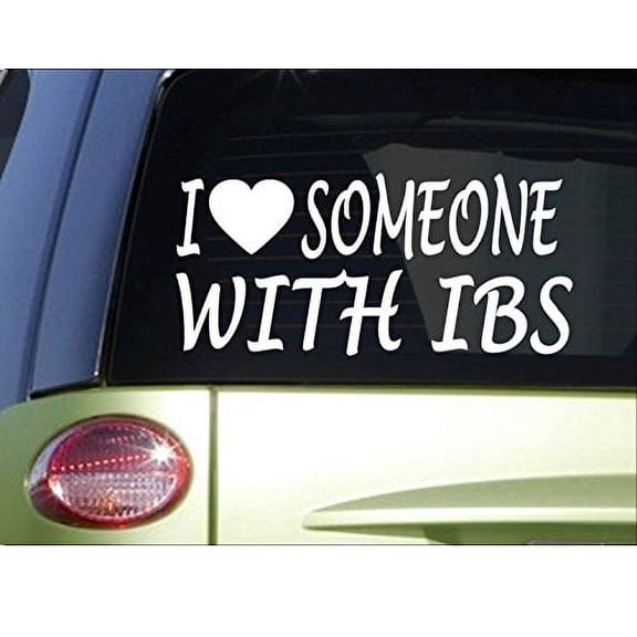 I love someone with IBS *H964* 8" Sticker decal Cure Irritable bowel syndrome