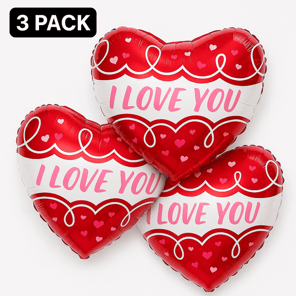 I love you Mylar Balloon Heart Shape Valentine's Day Romantic occasion