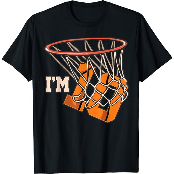 I'm 10 Basketball Theme Birthday Party Celebration 10th T-Shirt, Unisex T-Shirt