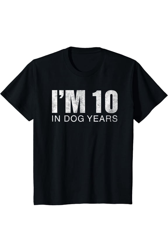 I'm 10 In Dog Years Funny 70th Birthday Gift Boys Kids T-Shirt
