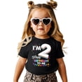 thumbnail image 1 of I'm 2 Birthday Shirt for Boys & Girls Happy Birthday to Me Unisex Toddler Tee Black Shirt 2T, 1 of 5