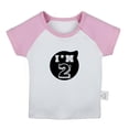 thumbnail image 1 of I'm 2 Happy Birthday Novelty T shirt For Baby, Newborn Babies T-shirts, Infant Tops, 0-24M Kids Graphic Tees Clothing (Short Pink Raglan T-shirt, 12-18 Months), 1 of 4