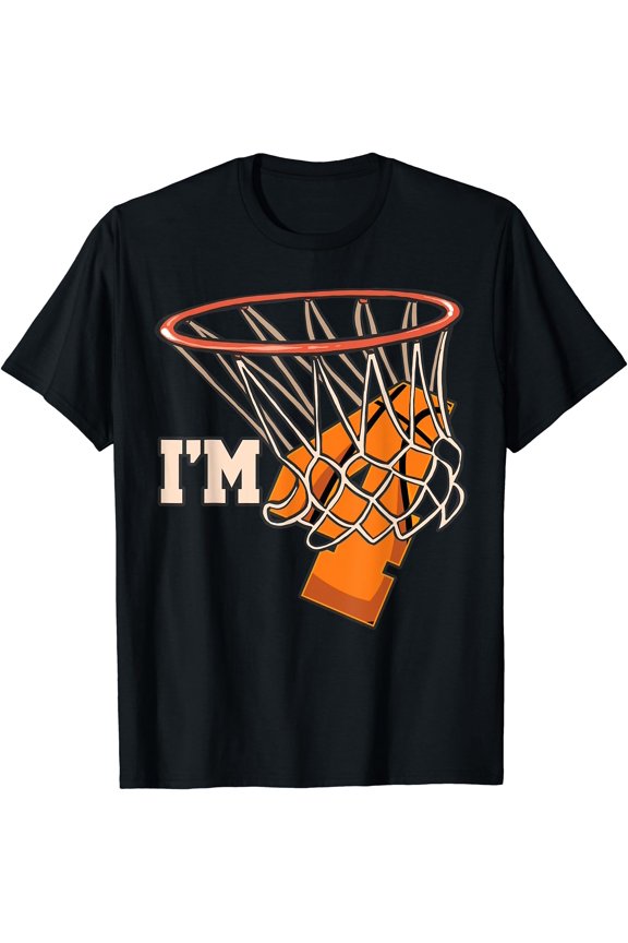 I'm 4 Basketball Theme Birthday Party Celebration 4th T-Shirt, Unisex T-Shirt