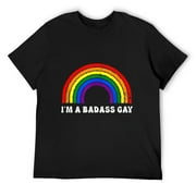 I'm A Badass Gay Rainbow LGBT Community Pride Pride Parade T-Shirt Black Small