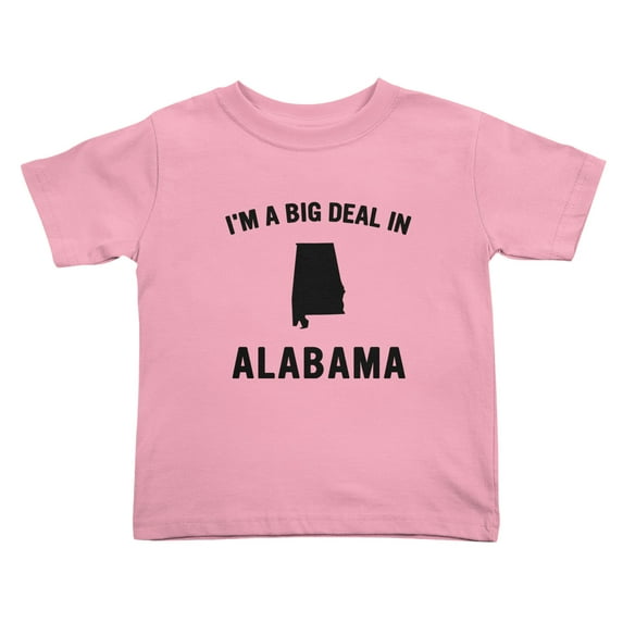 I'm A Big Deal in Alabama Cute Toddler T Shirts for Boys Girls (Pink, Youth M)
