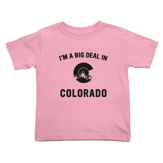 I'm A Big Deal in Colorado Cute Toddler T Shirts for Boys Girls (Pink, 3T)