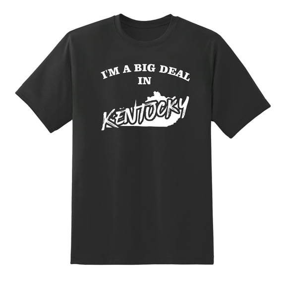 I'm A Big Deal in Kentucky Funny Men or Women Graphic Kentucky Map Tee Mens Graphic T Shirts Black,S