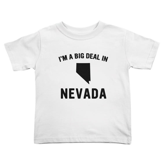 I'm A Big Deal in Nevada Cute Toddler T Shirts for Boys Girls (White, Youth L)
