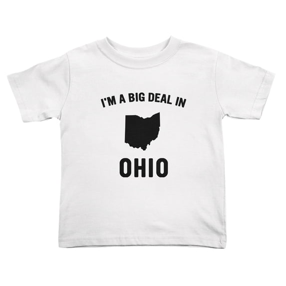 I'm A Big Deal in Ohio Cute Toddler T Shirts for Boys Girls (White, 3T)